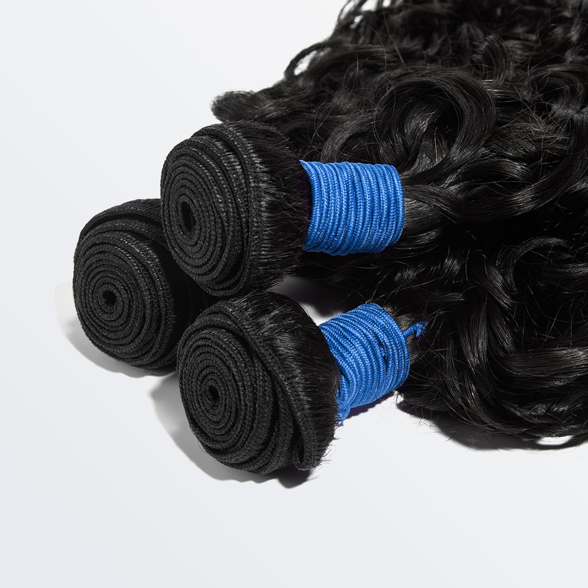 Ms. Luxury 14-30 Inch Water Wave Brazilian Virgin Hair Bundles #1B