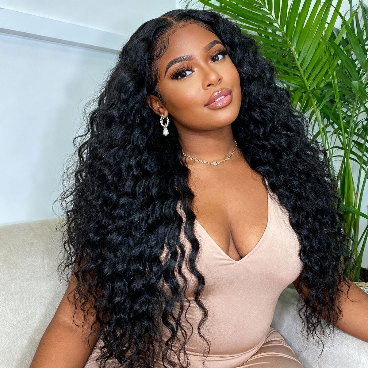 Ms. Luxury 14-30 Inch Water Wave Brazilian Virgin Hair Bundles #1B